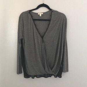 Urban Outfitters Sheer Back Long Sleeve Top
